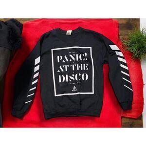 Panic at the Disco Black Death of a Bachelor Spell Out Tour Sweatshirt Small